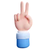 Two Finger Counting Gesture