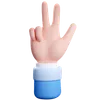 two  Finger Counting Gesture