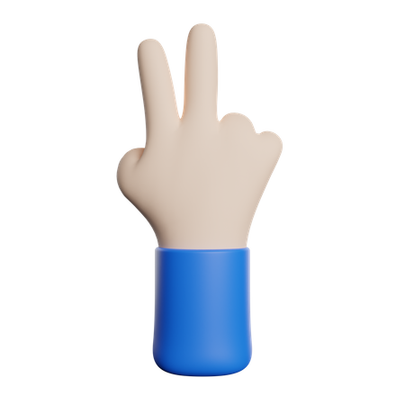 Two Finger Gesture  3D Icon