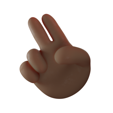 Two Finger Gesture  3D Illustration