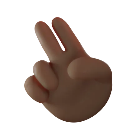 Two Finger Gesture  3D Illustration