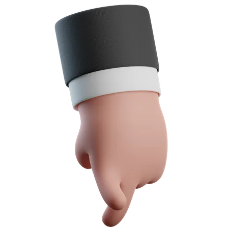 Two fingers walking hand gesture  3D Icon