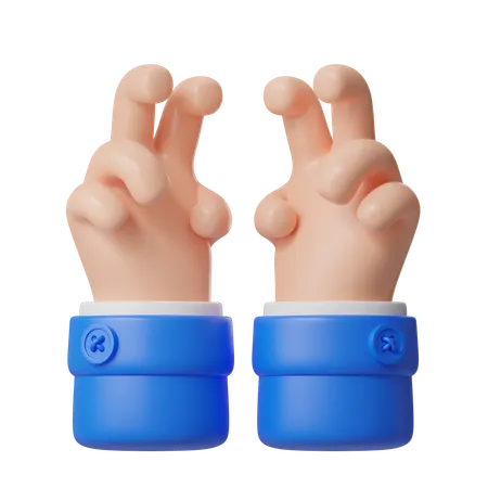 Two Hand Curious Sign Hand Gesture  3D Icon