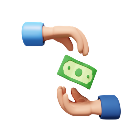 Two Hand Transaction  3D Icon