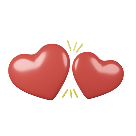 Two Heart  3D Icon