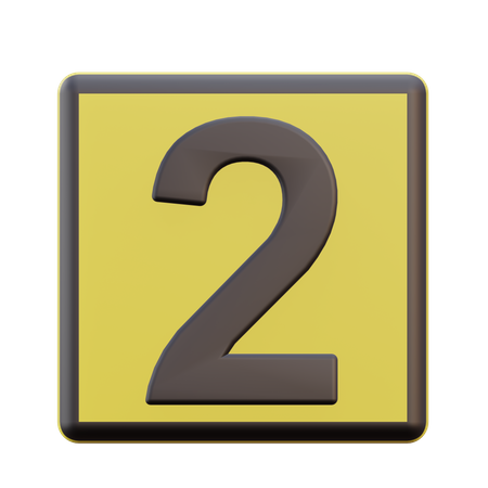 Two Number  3D Icon