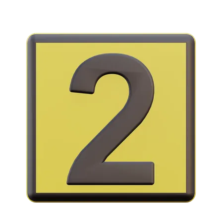 Two Number  3D Icon