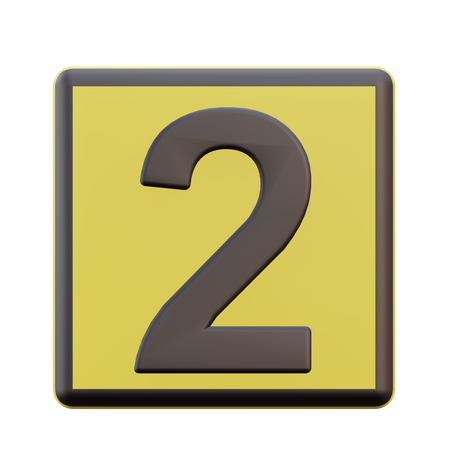 Two Number  3D Icon