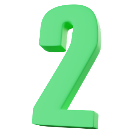 Two Number  3D Icon