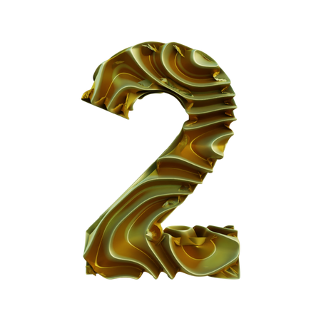 Two Number  3D Illustration