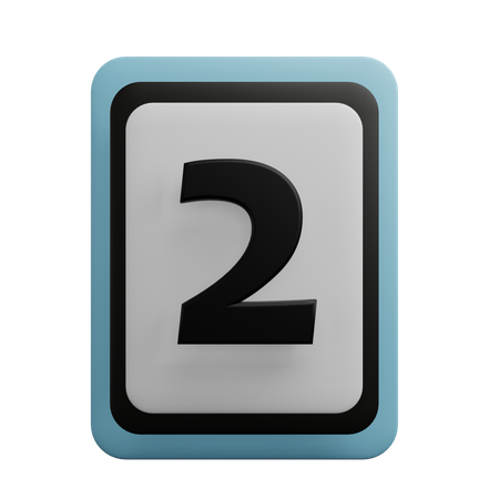 Number 2 3D Icon