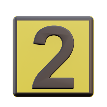 Two Number 3D Icon