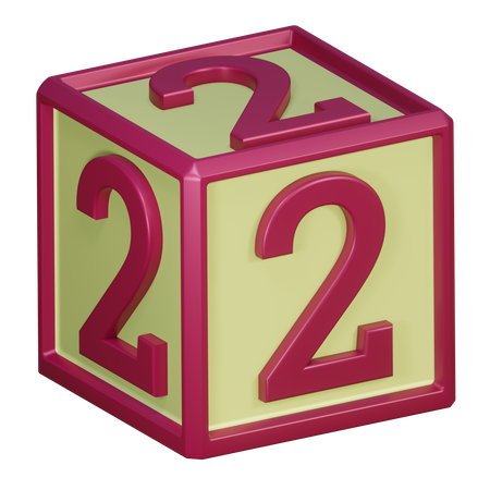 Two Number  3D Icon