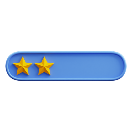 Two Of Five Star Rating  3D Icon