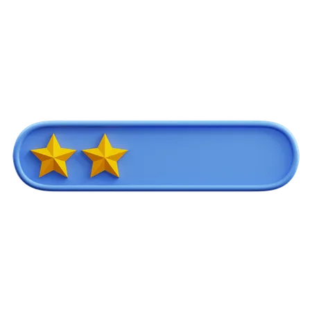 Two Of Five Star Rating  3D Icon