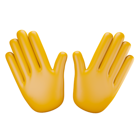 Two open hands gesture  3D Illustration