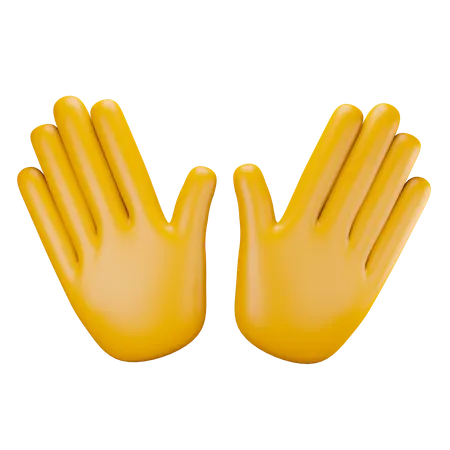 Two open hands gesture  3D Illustration