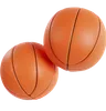 Two Orange Basketballs
