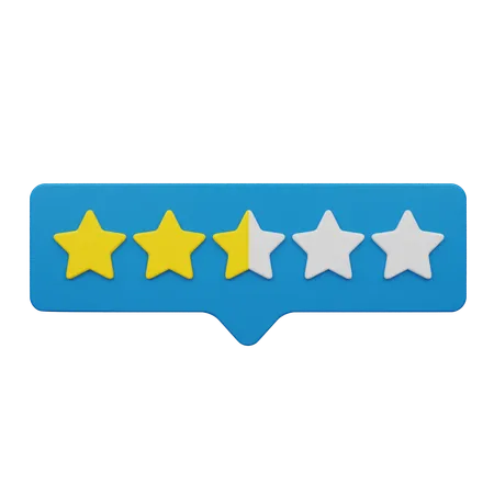 Two Point Five Rating Chat Label  3D Icon