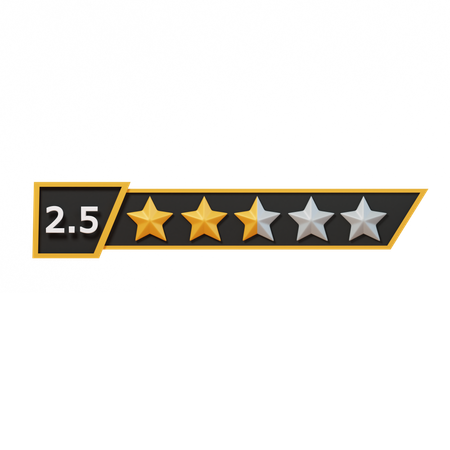 Two Point Five Star  3D Icon
