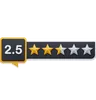 Two Point Five Star Rating