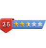 Two Point Five Star Rating