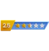 Two Point Five Star Rating