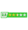 Two Points Five Star Rating