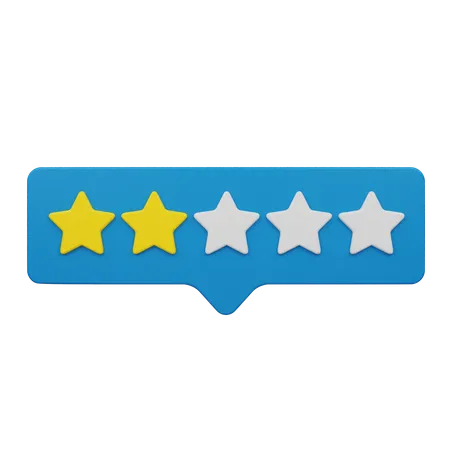 Two Rating Chat Label  3D Icon