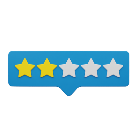 Two Rating Chat Label  3D Icon