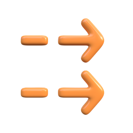 Two Right Arrows 3D Icon