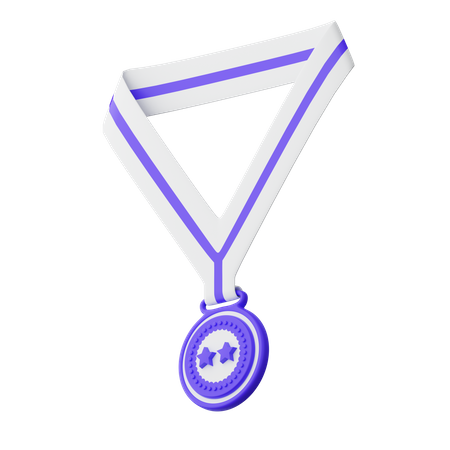 Two Star Medal  3D Illustration