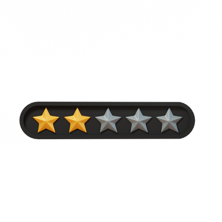 Two Star Rarting  3D Icon