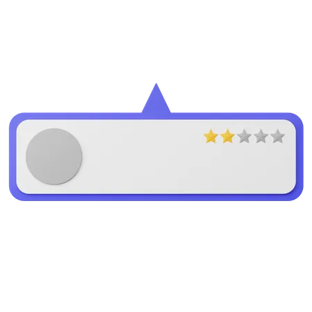 Two Star Rating  3D Illustration