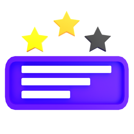 Two Star Review  3D Icon