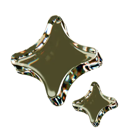 Two Stars  3D Icon