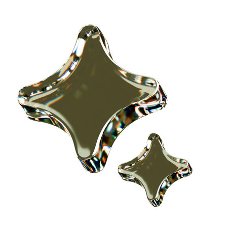 Two Stars  3D Icon