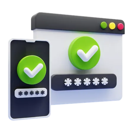 Two Step Verification  3D Icon