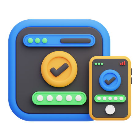 Two Step Verification  3D Icon