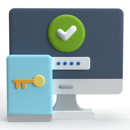 Two Step Verification  3D Icon
