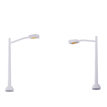 Two Street Lights  3D Icon