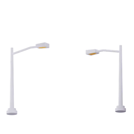 Two Street Lights  3D Icon