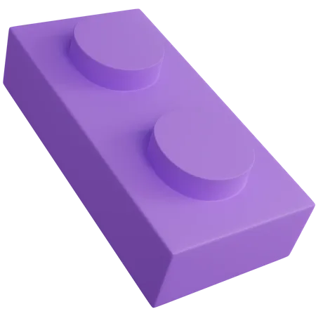 3 D Rendering Two Piece Of Lego Isolated 3D Icon
