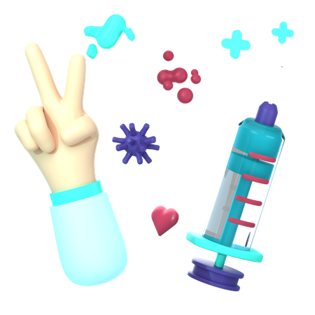 Two Time Vaccine  3D Icon