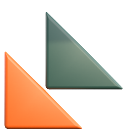 Two Triangle Geometric Shape  3D Icon