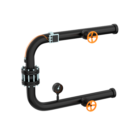 Two Valves And Leak  3D Icon
