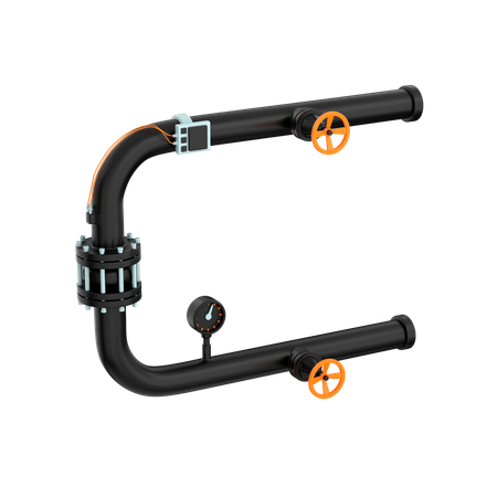 Two Valves And Leak  3D Icon