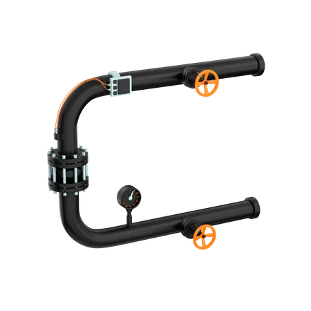 Two Valves And Leak  3D Icon