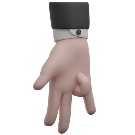 Two Walking Hand Gestures  3D Icon