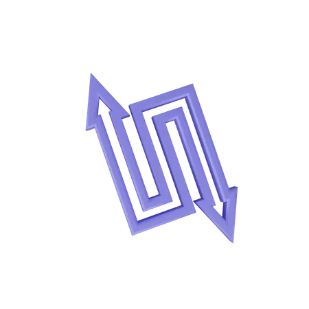 Two Way Arrow  3D Icon